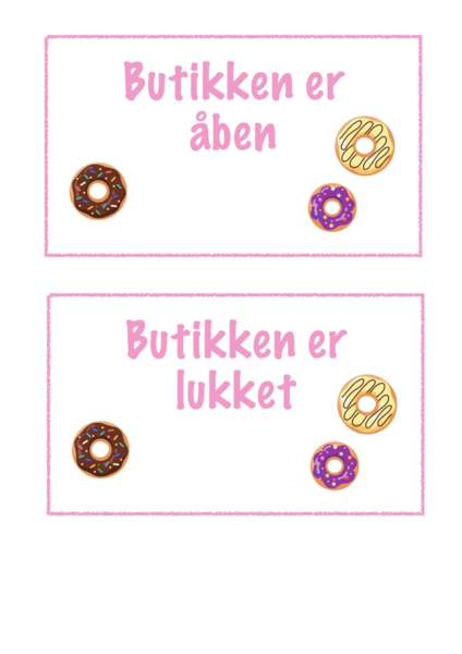 Skilte til donut butik