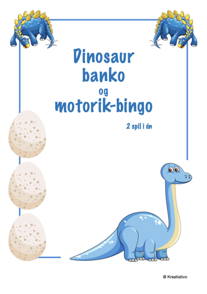 Dinosaur banko og motorik-bingo
