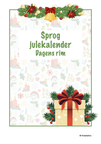 Sprog julekalender - Dagens rim