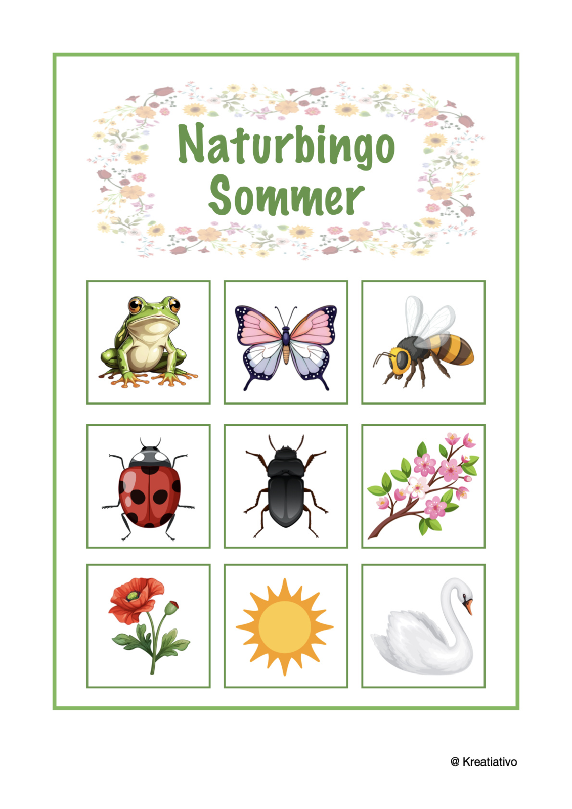 Naturskattejagt og bingo - Årstiderne