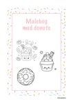 Malebog med donuts og kagetema