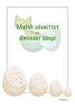 Match udsnittet og bingo - dinosaur påske-tema