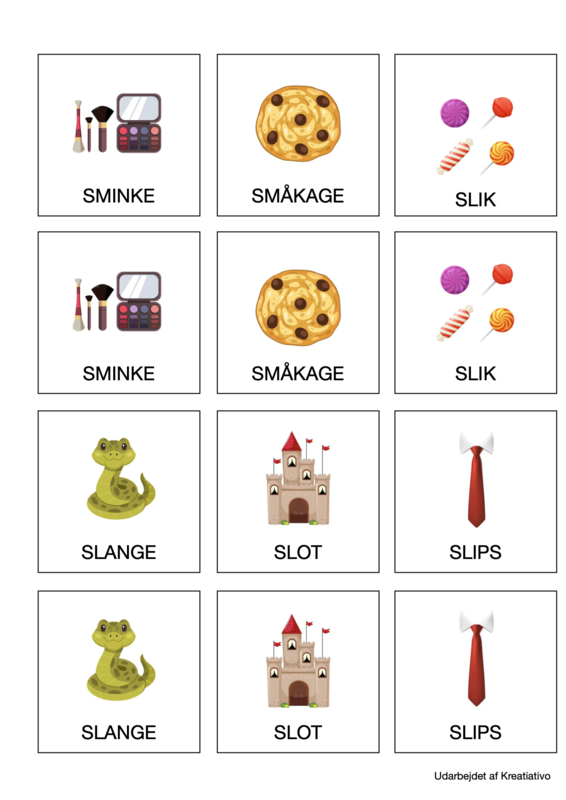 Vendespil – fonologisk træning med S-, SM- og SL-lyde