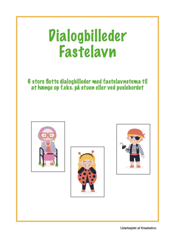 Dialogkort til fastelavn - gratis pdf