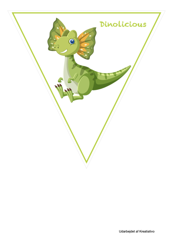 Dinosaur-vimpel til ophæng