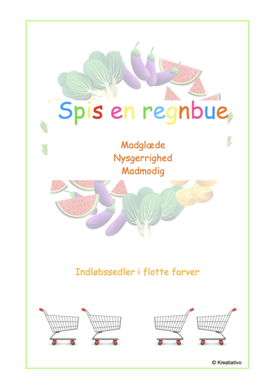 Spis en regnbue - Indkøbsseddel
